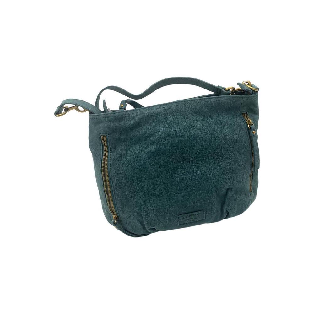 American Leather Co. Nubuck Leather Ella Crossbody Dark Teal